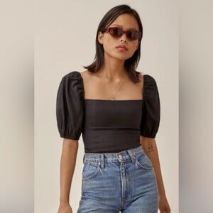 Reformation Arancini Linen Top